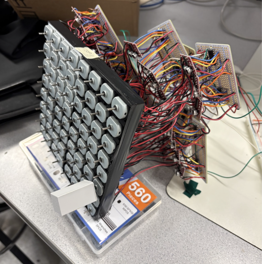 Display with wiring finished, not fully assembled