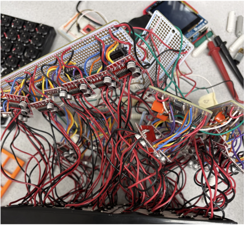 Final wiring of the shape display