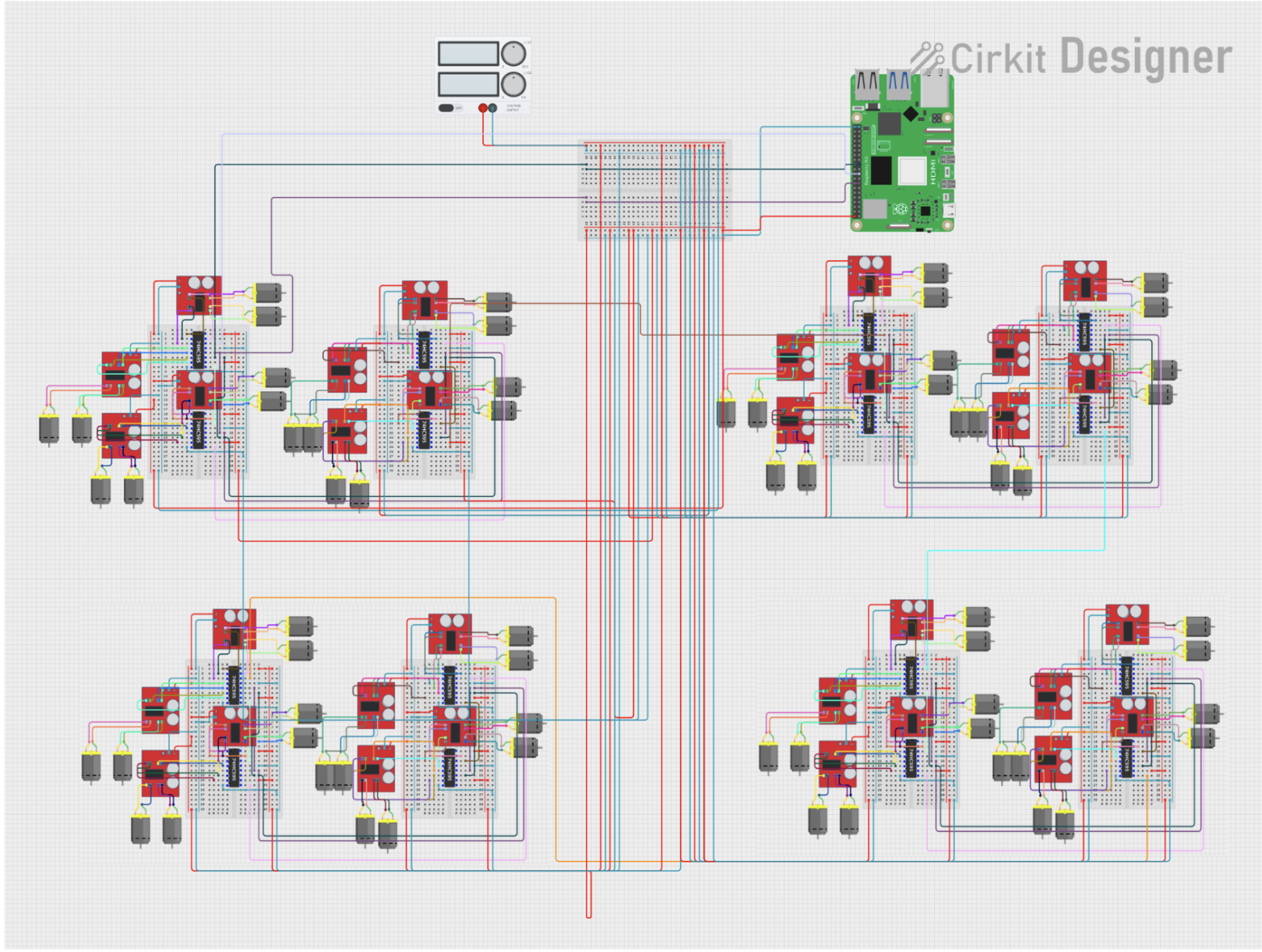 Schematic of full 8x8 motor circuit